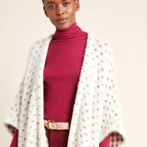 SOLD NWT Akemi + Kin Aurora Eyelash Wrap Rainbow Kimono One Size Anthropologie